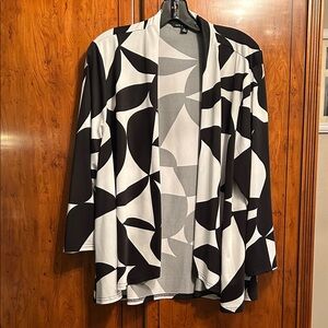 Chic Black and White Abstract Women's cover for over a tank top or dress.
